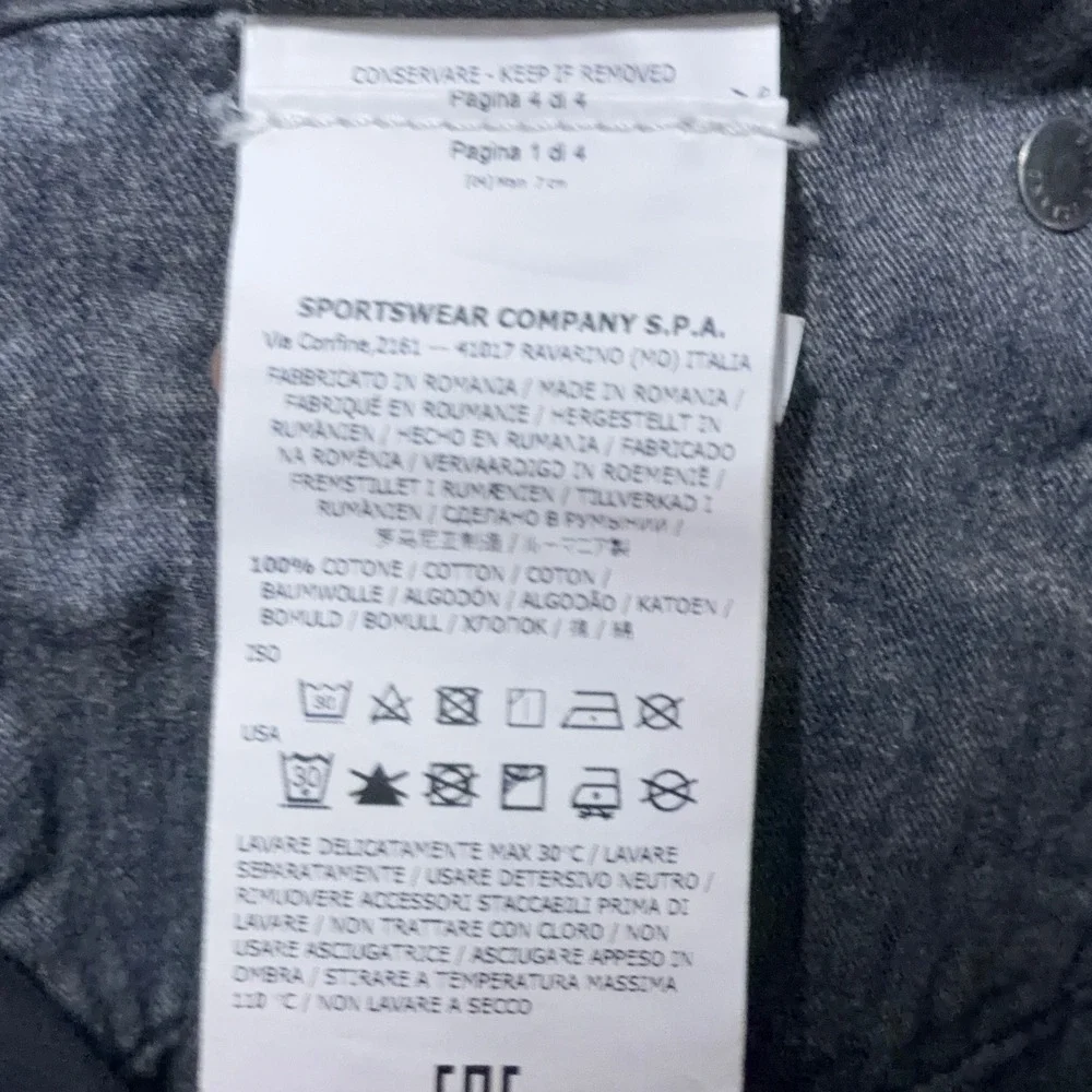 Stone Island SL Trousers Men 32x34 Black‎ Cotton Chino Straight Leg Casual Pants